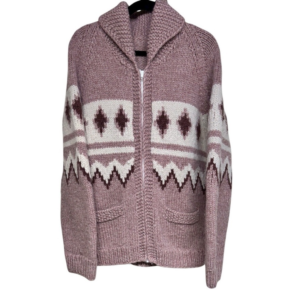 Vintage‎ Handmade Cowichan Wool Sweater Size Medium/Large?